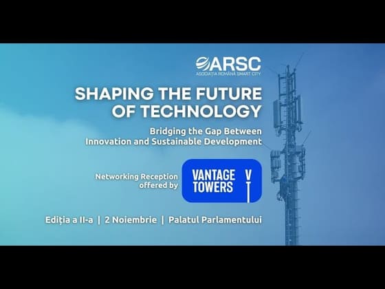 Cadru din filmarea evenimentului Shaping The Future of Technology, 2023.