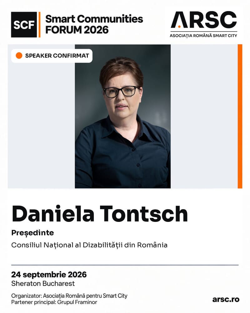 Speaker confirmat: Daniela Tontsch, președinte al Consiliului Național al Dizabilității din România